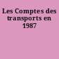Les Comptes des transports en 1987