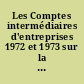Les Comptes intermédiaires d'entreprises 1972 et 1973 sur la base de l'échantillon D.G.I.
