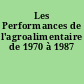 Les Performances de l'agroalimentaire de 1970 à 1987