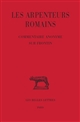 Les arpenteurs romains : Tome III : Commentaire anonyme sur Frontin