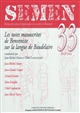 Les notes manuscrites de Benveniste sur la langue de Baudelaire