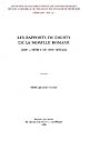 Les rapports de droits de la Moselle romane, XIIIe - début du XVIIe siècle