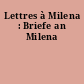 Lettres à Milena : Briefe an Milena