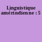 Linguistique amérindienne : 5