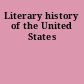 Literary history of the United States