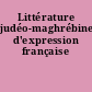 Littérature judéo-maghrébine d'expression française