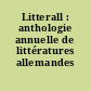 Litterall : anthologie annuelle de littératures allemandes