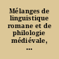 Mélanges de linguistique romane et de philologie médiévale, offerts à M. Maurice Delbouille : 1