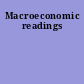 Macroeconomic readings