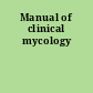 Manual of clinical mycology