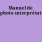 Manuel de photo-interprétation