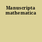 Manuscripta mathematica