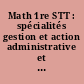 Math 1re STT : spécialités gestion et action administrative et commerciale : programe 1992