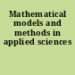 Mathematical models and methods in applied sciences