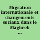 Migration internationale et changements sociaux dans le Maghreb : colloque international, Hammamet, Tunis, 21-25 juin 1993