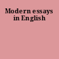 Modern essays in English