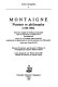 Montaigne penseur et philosophe (1588-1988) : actes