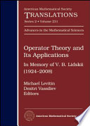 Operator theory and its applications : in memory of V. B. Lidskii (1924-2008)