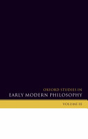 Oxford studies in early modern philosophy : III