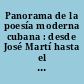 Panorama de la poesía moderna cubana : desde José Martí hasta el advenimiento de la Revolución cubana