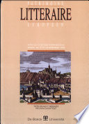 Patrimoine littéraire européen : actes du colloque international, Namur, 26-28 novembre 1998