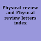 Physical review and Physical review letters index