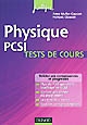 Physique PCSI : tests de cours