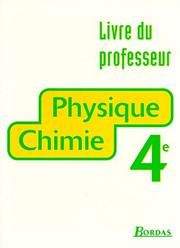 Physique chimie, 4e : livre du professeur