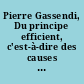 Pierre Gassendi, Du principe efficient, c'est-à-dire des causes des choses