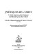 Poétiques de l'objet : l'objet dans la poésie française du Moyen Âge au XXe siècle : actes du colloque international de Queen's University (mai 1999)