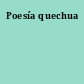 Poesía quechua