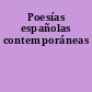 Poesías españolas contemporáneas