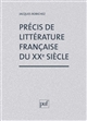 Précis de litterature française du XXe siècle