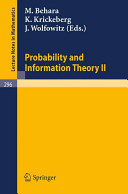 Probability and information theory : II