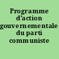 Programme d'action gouvernementale du parti communiste français
