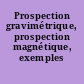 Prospection gravimétrique, prospection magnétique, exemples combinés
