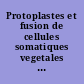Protoplastes et fusion de cellules somatiques vegetales : [actes]