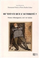 Qu'est-ce que l'autorité : France-Allemagne(s), XIXe-XXe siècles
