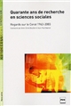 Quarante ans de recherche en sciences sociales : regards sur le Cerat (1963-2003)