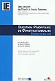Question prioritaire de constitutionnalité : premiers bilans : actes du colloque du 26 novembre 2010