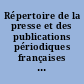 Répertoire de la presse et des publications périodiques françaises : 1966