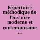 Répertoire méthodique de l'histoire moderne et contemporaine de la France : VIII : Années 1907, 1908 et 1909