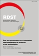 RDST : recherches en didactique des sciences et des technologies. : 23 : Etat des recherches sur la formation des enseignants de sciences et de technologies