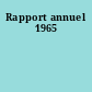Rapport annuel 1965