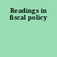 Readings in fiscal policy
