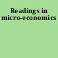 Readings in micro-economics