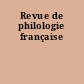 Revue de philologie française