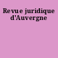 Revue juridique d'Auvergne