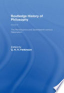 Routledge history of philosophy : vol. IV : The Renaissance and seventeenth-century rationalism