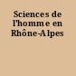 Sciences de l'homme en Rhône-Alpes